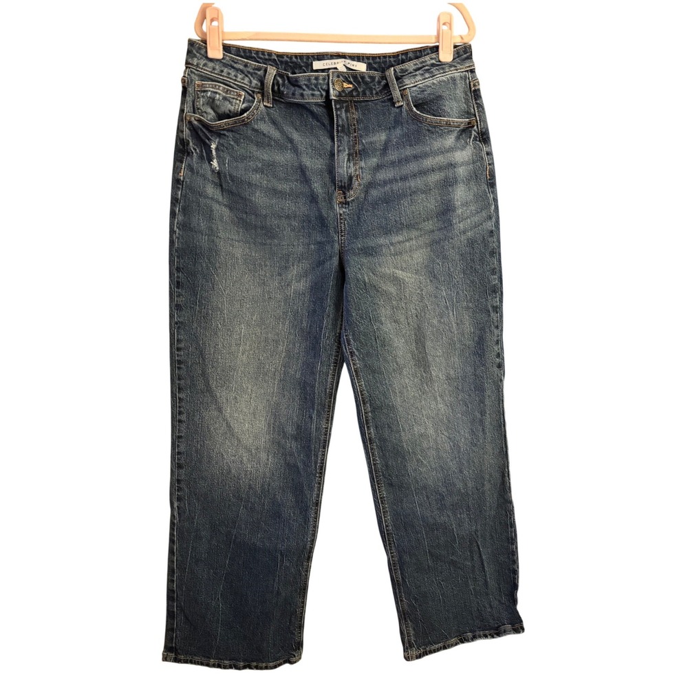 Celebrity Pink Wide Leg Jeans Womens‎ 13/31 Y2K 90s Style High Rise Denim